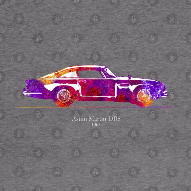 Aston Martin DB5 1963 Watercolor Illustration - c by SPJE Illustration Photography